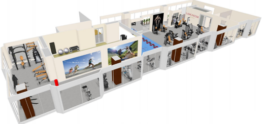 ออกแบบห้องฟิตเนส 2D/3D